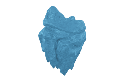 blue abstract rock shape on transparent background - Download Free Stock Videos Pikwizard.com