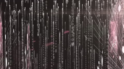 Futuristic Digital Code and Data Processing Animation