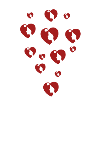 Transparent heart symbols cluster for love concepts