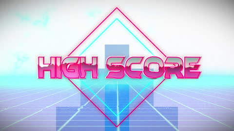 Retro Futuristic High Score Animation Graphic