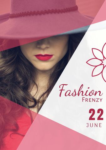 elegant woman in red hat for fashion show invitation - Download Free Stock Templates Pikwizard.com