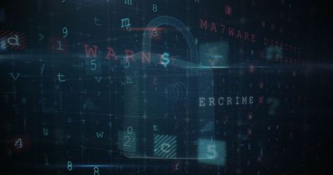 Data Security Encryption Concept with Holographic Padlock - Download Free Stock Images Pikwizard.com