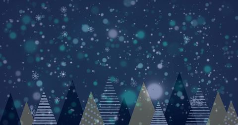 Abstract Snowy Evening with Stylish Christmas Trees - Download Free Stock Images Pikwizard.com