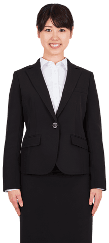 Smiling asian businesswoman on transparent background isolated for professional use