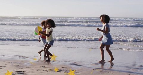 Joyful Family Beach Day Surf Play and Sun