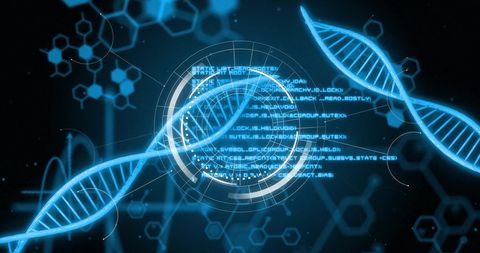Digital Analysis of DNA Strands for Scientific Research - Download Free Stock Images Pikwizard.com