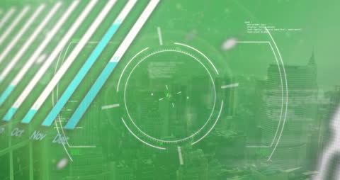 Futuristic Digital Globalization Technology with City Overlay