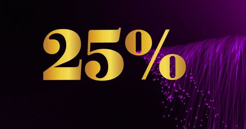 25 percent discount over fiber optic patterns black background