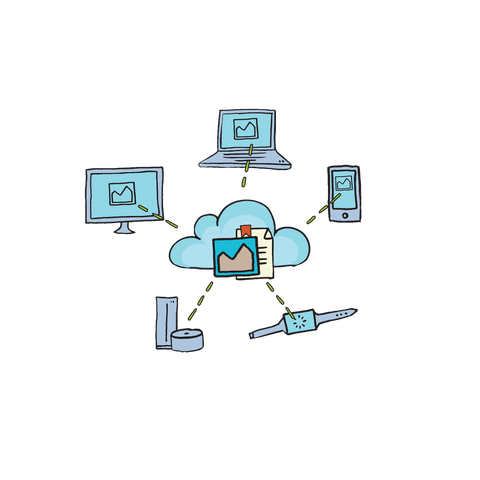 transparent cloud computing icon network with devices - Download Free Stock Videos Pikwizard.com