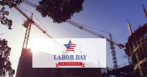 Labor Day Celebration with Construction Site Background - Download Free Stock Images Pikwizard.com