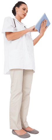 transparent medical professional using tablet in standing position - Download Free Stock Videos Pikwizard.com