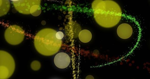 Vibrant christmas lights with glowing spots