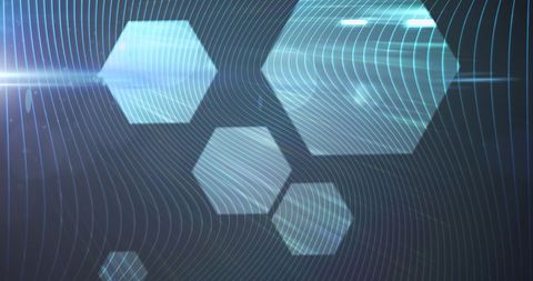 Futuristic hexagonal network with glowing lines