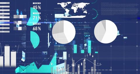 Data Processing Technology with Global Interface Design - Download Free Stock Images Pikwizard.com