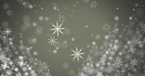 Snowflakes gently falling in serene winter scene