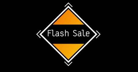 Vibrant Flash Sale Banner on Black Background - Download Free Stock Images Pikwizard.com