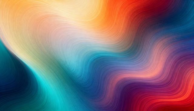 Swirling Color Wave Abstract Background with Brushed Texture and Vibrant Gradient Depth