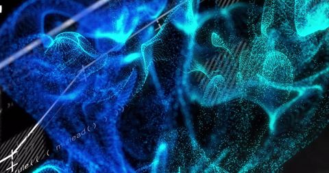 Abstract Blue and Green Dynamic Particle Waves - Download Free Stock Images Pikwizard.com