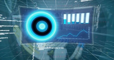 Futuristic Data Processing Interface with Global Connection Networks - Download Free Stock Images Pikwizard.com