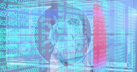 Cybersecurity Specialist Analyzing Data in Tech Lab