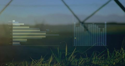 Financial Data Processing on Electric Pylons Background