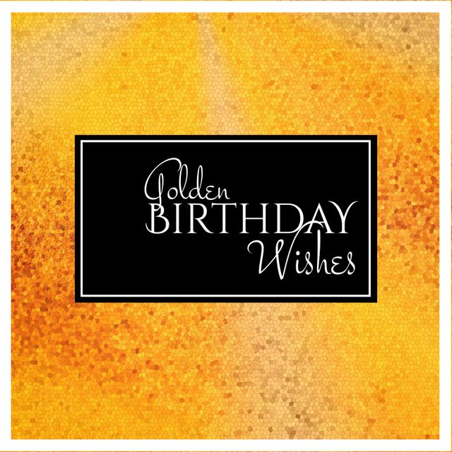 Golden Sparkle Card Template for Milestone Birthdays and Anniversaries - Download Free Stock Templates Pikwizard.com