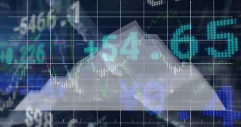 Dynamic Digital Finance Charts with Rising Stock Market Trends