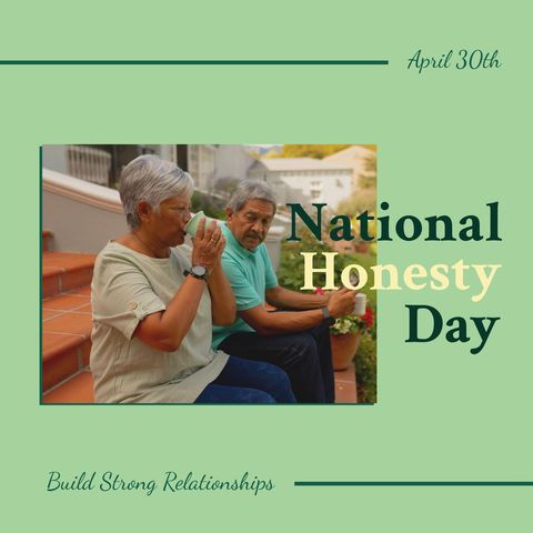 national honesty day with biracial couple conversing over coffee - Download Free Stock Templates Pikwizard.com