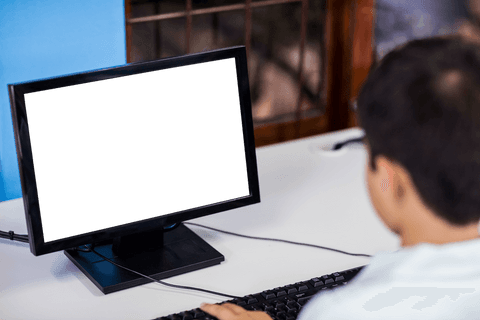 Caucasian Man Using Desktop with Transparent Screen for Copy Space - Download Free Stock Videos Pikwizard.com