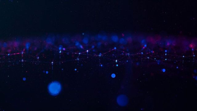 Pulsing Abstract Digital Mesh in Futuristic Cyberspace