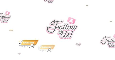 Retro Follow Us and Subscribe Social Media Icons Design - Download Free Stock Images Pikwizard.com