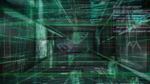 Animation of Futuristic Data Streams in Digital Interface