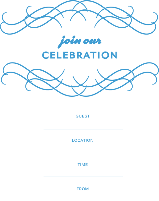 Elegant Blue Underline Pattern on Transparent Background for Invitations - Download Free Stock Videos Pikwizard.com