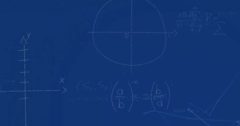 Chalkboard Mathematics Equations on Digital Blue Background - Download Free Stock Images Pikwizard.com