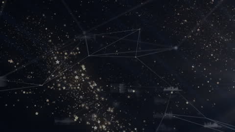 Network Connection and Snowfall Digital Animation Banner