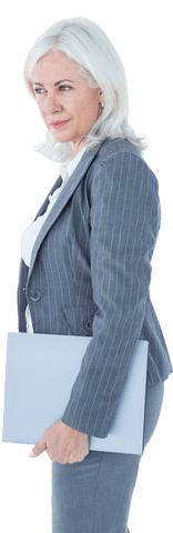confident mature businesswoman holding file transparent - Download Free Stock Videos Pikwizard.com