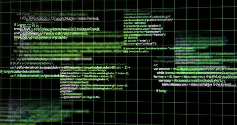 Cyber Code on Dark Grid Matrix Background - Download Free Stock Images Pikwizard.com