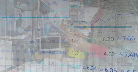 Digital Stock Market Navigation Concept with Businesswoman