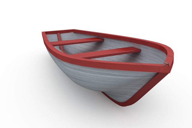 Transparent Red and White Painted Rowboat - Download Free Stock Videos Pikwizard.com