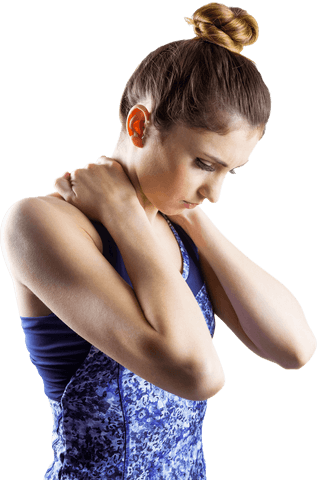 Athlete Suffering Neck Pain Transparent