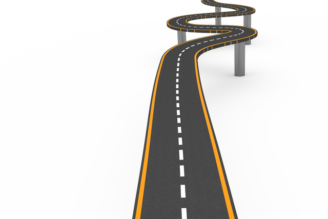 Curvy Road Illustration on Transparent Background for Travelling or Direction Concepts - Download Free Stock Videos Pikwizard.com