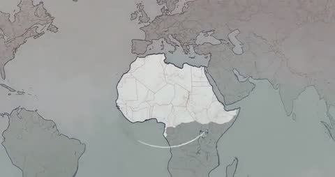 Digital Highlight on African Continent Shows Road Networks