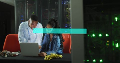 IT Engineers Collaborating with Server Technology Interface - Download Free Stock Images Pikwizard.com