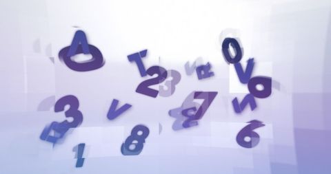 Flowing Letters and Numbers on Abstract Background - Download Free Stock Images Pikwizard.com