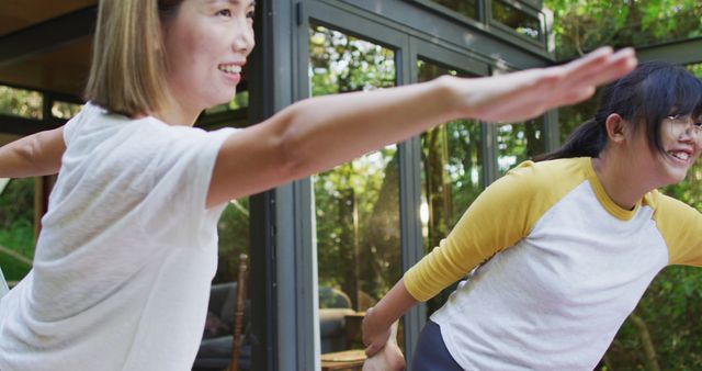 Two Women Practicing Yoga Outside on a Sunny Day - Download Free Stock Images Pikwizard.com