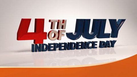 3d typography for 4th of july celebration with patriotic theme