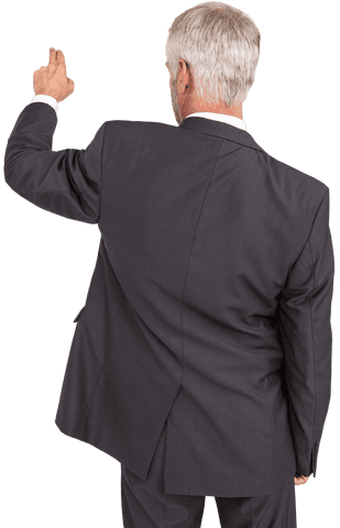 Transparent Behind the Scenes Business Leader Pointing Finger