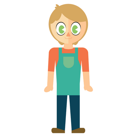 Cute Cartoon Boy with Green Eyes on Transparent Background - Download Free Stock Videos Pikwizard.com