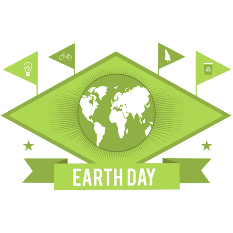 ecology illustration with earth day text on transparent background - Download Free Stock Videos Pikwizard.com