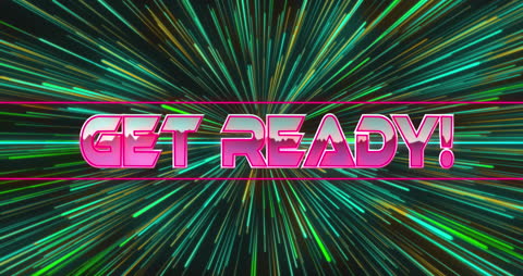 Dynamic Get Ready Animation with Vivid Light Trails